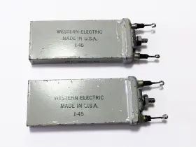 234c Western Electric Matched Pair 0.1uf Capacitors From 1945