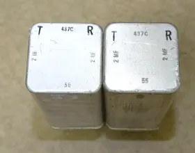 437-c Western Electric Type Condensers Dual 2 And Mfd