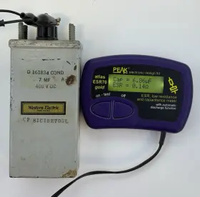 D-161834 Western Electric Condenser Capacitor 7 Mf 400v Dc Tested 6.86uf