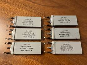 Western Electric D170384 Lot 6 230a Oil Capacitor Cond .4 Mf Uf 250v