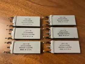 D170384 Western Electric Lot 6 230a Oil Capacitor Cond .4 Mf Uf 250v