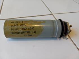 Western Electric Ga-52144 Elect. Capacitor 80 Mf 450 V.d.c 1-54