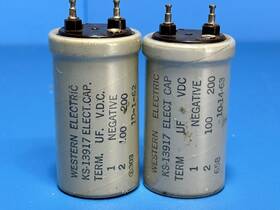 Western Electric Ks-13917 2 100uf 200v Electrolytic Capacitors For Diy Tube Gear