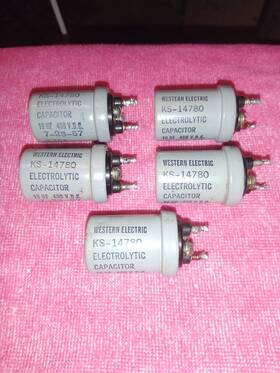 Western Electric Ks-14780 5 Electrolytic Capacitors - 10 Mfd. 400 Vdc