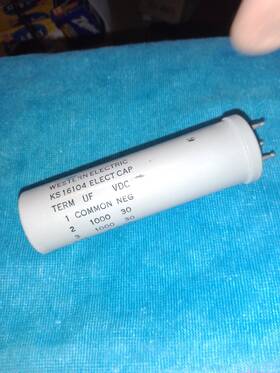 Western Electric Ks-16104 Nos Electrolytic Capacitor - 2 X 1000uf 30v