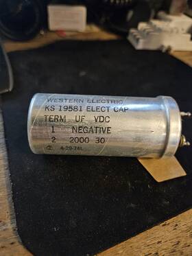 Western Electric Ks-19581 Vintage Good Used 1974 Electric-ks 19581 Capacitor 2000uf 30vdc