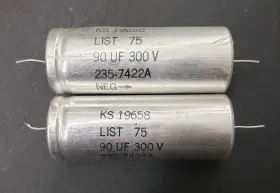 Ks19658 Western Electric 2 List 75 / 90 F Capacitor With A Voltage Rating Of 300v