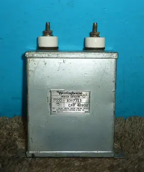 Cay-48906 Westinghouse Oil Filled Can Capacitor 3uf 2000vdc 3mfd 2kv