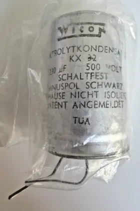 Kx-32 Wicon Nos Kx 32 Electrolytic Capacitor - 230uf 500v Tube Amp Repair Vintage