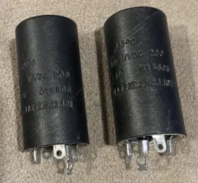 A119-10 Wollensak Vintage Paper Cardboard Capacitor 40mfd Wvdc 200 85 C # 616806 2-pcs