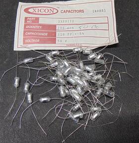 Xicon 23ps112 Lot Of 50 Nos Polystyrene Capacitors 120pf 50v Film/foil Type