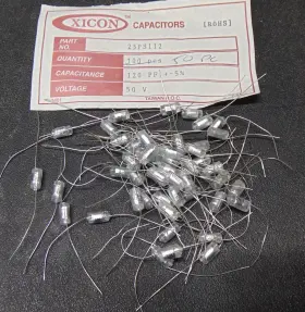 23ps112 Xicon Lot Of 50 Nos Polystyrene Capacitors 120pf 50v Film/foil Type