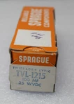 Sprague Capacitor TVL-1215 25 Wvdv 100MF New. Price: $19.50.