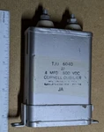 Nos Cornell Dubilier Capacitor Tju 6040 Mfd 600 Vdc Open. Price: $49.95.