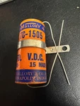 Mallory Paper Capacitors Model TC-1505 Nos 500 Mfd At Vdc For. Price: $59.95.