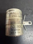 Mallory Capacitors Model TC-495A Nos 150 Mfd At Vdc For. Price: $59.95.