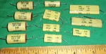 (30) Small Yellow Western Electric Capacitors 575C, 575B, 535DJ, 542D (1960S) Used. Price: $34.99.