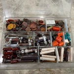 Lot Of 100 Vintage Sprague Electron And Mallory Capacitors Used. Price: $50.00.