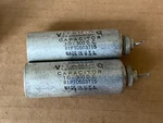 2 Nos Vintage 1.0 Uf 300V Sprague Vitamin Crossover Capacitors Oil 81P (qty) New. Price: $32.00.