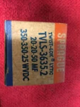 TVLS-3635.2 20-20-50MF 350-350-25 Sprague Twist-lok Capacitor Nos New. Price: $9.00.