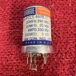 PCLS-4605.11 Sprague Capacitor Print-lok Lytic 20-20-4-100MF 350-25-350-6VDC Nos New. Price: $12.80.