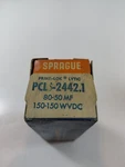 Sprague PCLS-2442.1 80-50 F 150VDC Electrolytic Capacitor Print-lok New. Price: $24.95.