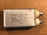 Vintage Cornell Dubilier 2 Uf 600V Pio Guitar Amp Bathtub Capacitor 1950S Tested Unspecified. Price: $15.00.