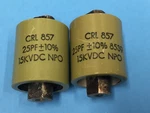 Crl 857 - 25PF 15KVDC Ceramic Transmitting Doorknob Capacitor Lot Of (2) Used. Price: $57.50.