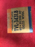 TVL-3431.8 80+30/300MF 150-25 Twist-lok Sprague Capacitor Nos New. Price: $12.00.