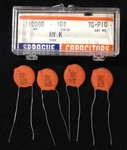 4 Nos .10 F 100VDC Sprague Capacitors TG-P10 New. Price: $25.00.