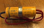 Sprague Atom Dual Capacitor TVA-2453 50+50 Mdf 150VDC Mylar Paper Nos Open. Price: $15.00.