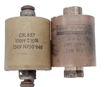 2 Qty Crl 857 100PF-10% 15KVDC + Itt 33PF-10% Doorknob Capacitors Used. Price: $49.00.
