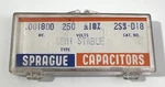 Sprague Capacitors (10) Mf .001800 Volts 250 Cat# 2SS-D18 Type: Semi Stable New. Price: $6.99.