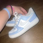 Nike Air Force 1 Youth Blue White Leather Sneakers Uk 3.5 Us 7Y New. Price: $20.00.