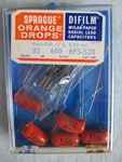 5 Nos Vintage Sprague Orange Drops Capacitors .02UF 600V Guitar Caps New. Price: $55.00.