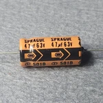 Vinatge Sprague Capacitor 47UF 63V 501D New. Price: $8.00.