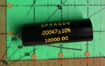 470PF 10000V Sprague Axial Film Capacitor 185P4719100 10KV Black Beauty Hi Volt New. Price: $61.47.