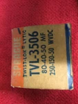 TVL-3506 80-40-50 Mf 250-150-50 Twist-lok Sprague Capacitor Nos New. Price: $9.00.