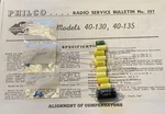Philco Model 40-130 40-135 A.m. Radio Fixed Capacitor Replacement Kit New. Price: $54.95.