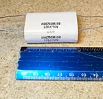 New Pair 22UF Film Capacitor SBE761M158226J750V. Price: $15.95.