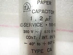 Jensen 1.2 Uf 380VAC 450VDC Low Esr Paper In Oil Capacitor Denmark Used. Price: $19.47.
