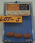 Vintage Sprague Orange Drop 3 Capacitors .0047UF 600V 6PS-D47 Old Container Pack Used. Price: $39.88.