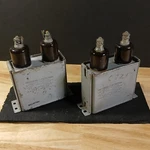 Pair General Electric Pyranol .1 Mu-f 750 Vdc 25F474 NP-97109-R Capacitors Used. Price: $55.45.