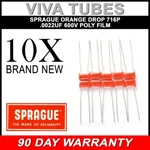 Lot Of 10 New Sprague 716P Orange Drop .0022UF 600V 5% Poly Film Capacitors. Price: $21.54.