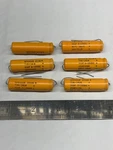 Vintage Sprague Atom 50UF 150V TVA-1414 Axial Capacitors, Usa 1982, Priced Each New. Price: $8.32.