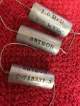 Astron Metal Axial 1 Uf 200V Capacitors 3 Pcs New. Price: $20.00.