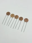 Qty 5 - Vishay .01UF (mfd) 1KV 20% Vintage Guitar Tone Ceramic Disk Capacitors New. Price: $9.99.