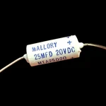 MTA25D20 25MFD 20VDC Mallory Electrolitic Capacitor (s) New. Price: $12.99.