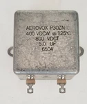 Vintage Aerovox P30ZN 400 Vdcw 125 Centigrade 800 Vdct 5.0 Uf Capacitor 6504 Used. Price: $14.90.