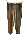 Donna L'oren Striped Pull Pants Size Xl Elastic Waist Tapered Leg Multi Rayon Pre-owned. Price: $19.99.
